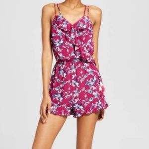 Xhilaration pink floral romper!